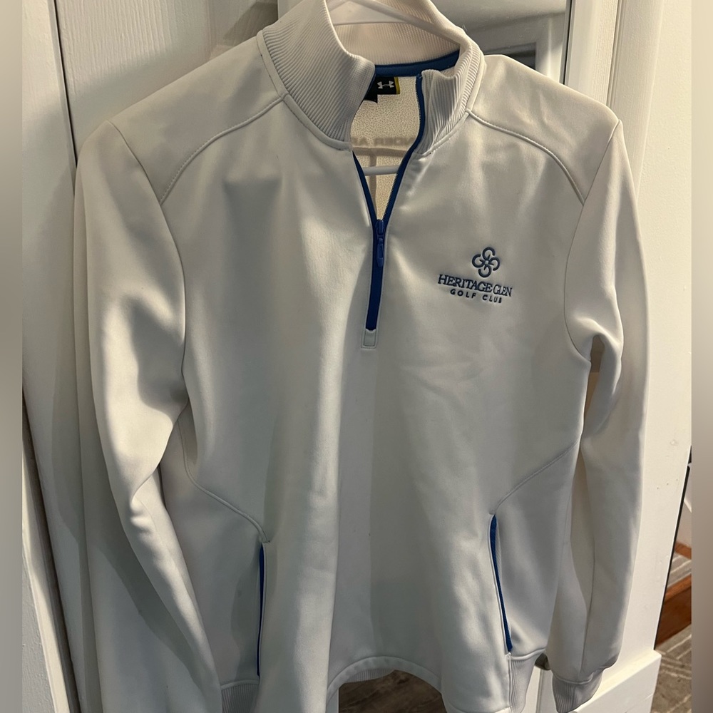 Under Armour White Golf 1/4 Zip